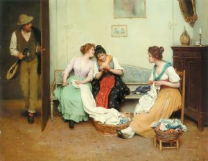 Eugene de Blaas: The friendly gossip